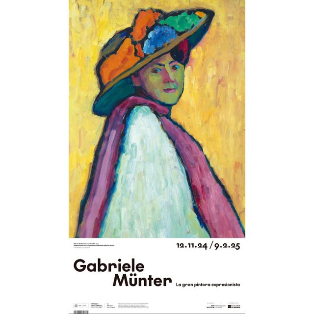 Gabriele Münter Portrait of Marianne Von Werefkin Official Exhibition Poster Dimensions: 21,6 x 38,5 in / 55 x 98 cm Sold...