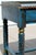 Late 20th Century Spanish Revival Console Table | Hand-Painted Distressed Blue Accent Table | Barley Twist Legs | Two Drawer Sofa Table For Sale - Image 12 of 16