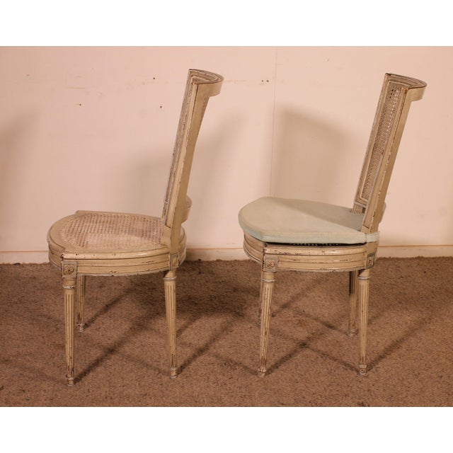 Napoleon III Louis XVI Style Chairs in Polychrome Wood, 1890s, Set of 12 For Sale - Image 8 of 16