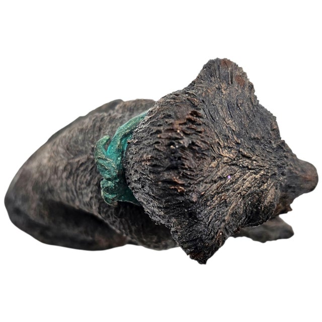 Brown Vintage Hand Sculpted Terracotta Spinone Italiano Dog Studio Art Sculpture For Sale - Image 8 of 13