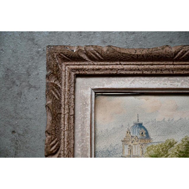 1920s Fountain Scene, 1920s, Drawing, Framed For Sale - Image 5 of 7