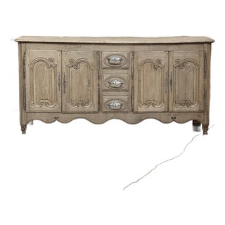 18th Century Country French Buffet ~ Enfilade in Stripped Oak For Sale