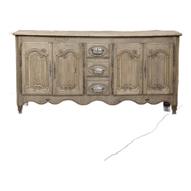 18th Century Country French Buffet ~ Enfilade in Stripped Oak For Sale