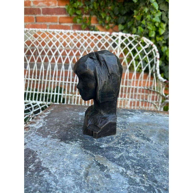 Mid 20th Century Bronze Sculpture “Taos Beauty” by Nicolai Fechin – Native American Portrait For Sale - Image 6 of 14