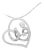 .925 Sterling Silver 1/6 cttw Diamond Heart Pendant Necklace (H-I, I1-I2) For Sale
