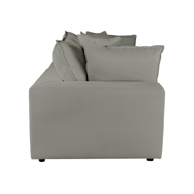 Cali Slate Performance Fabric Modular Loveseat For Sale - Image 4 of 8
