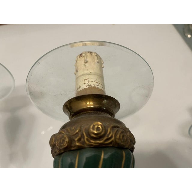 1950s Bronze Ceramic Sconces, 1950s, Set of 2 For Sale - Image 5 of 10