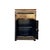 Tibetan Style Geometric Graphic Brown Golden Yellow End Table Nightstand For Sale - Image 4 of 10