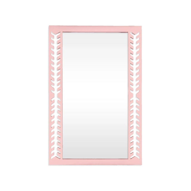 Contemporary Fleur Home Audubon Spruce Rectangle Mirror in Authentic Pink, 24x36 For Sale - Image 3 of 3