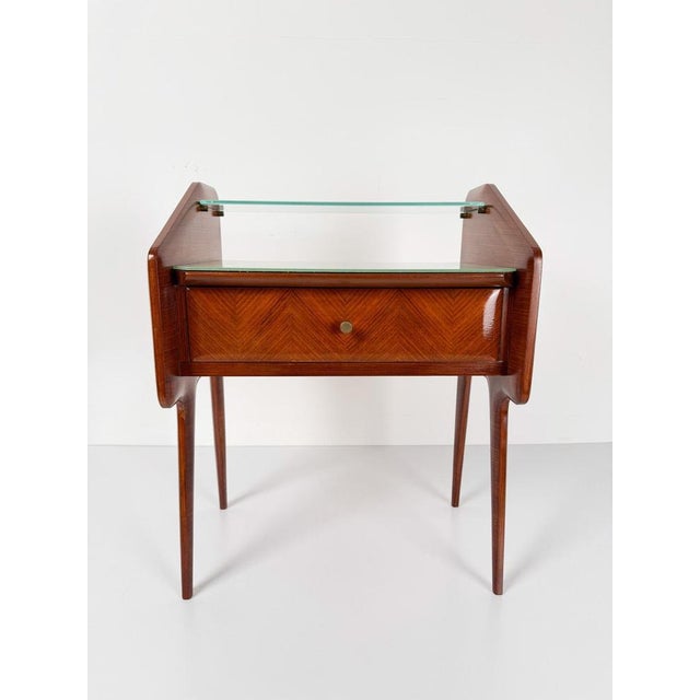 Metal Mid-Century Modern Italian Nightstands in the style of Dassi, 1950s, Set of 2 For Sale - Image 7 of 18