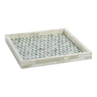 Manado Geometric Bone Tray, 12" x 12" x 1.25" For Sale