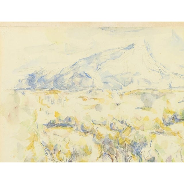 Painting - Paul Cézanne. Print on paper. Facsimile edition by Ganymed Press of Mont Saint Victoire. Dimensions: 36 x 54 cm.