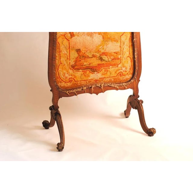 French Regency Screen with Cross-Stitched Tapestry Insert, 1890s For Sale - Image 11 of 12