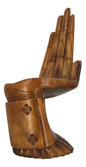 Wooden Hand-Shaped Side Chair, 1970s
