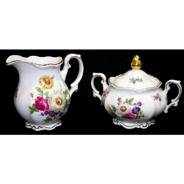 Traditional Mitterteich China Meissen Floral Pattern - 5 Serving Pieces For Sale - Image 3 of 6
