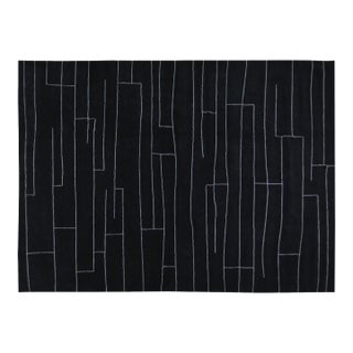 Moroccan Beni Ourain Hand Knotted Wool Rug, 9'2"x12'1" For Sale