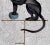 Gold Tole Monkey with Chinese Export Bowl Towel Rack For Sale - Image 8 of 12