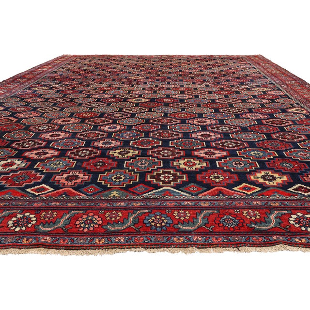 Mid-Century Modern Antique Persian Bakhtiari Rug, 11'02 X 16'08 For Sale - Image 3 of 10