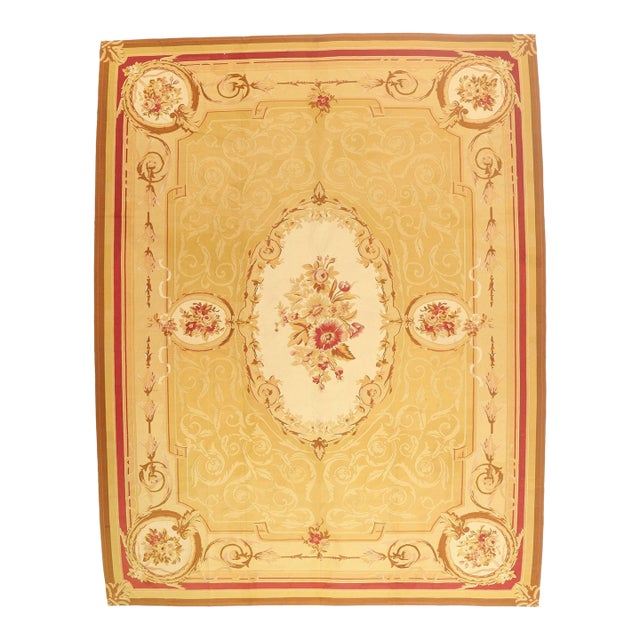 Vintage Chinese Aubusson Rug, 12'00 X 15'03 For Sale