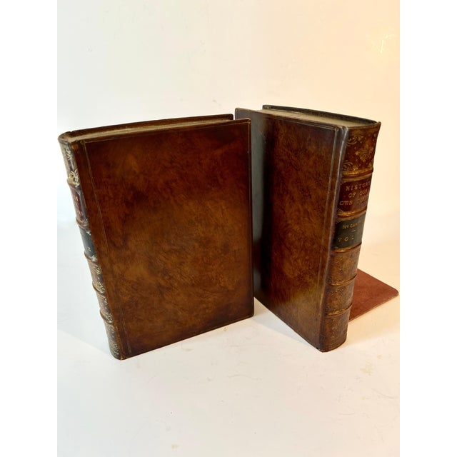 Animal Skin Pair of Leather Bound Bookends with Sliding Plate and Velvet side For Sale - Image 7 of 7