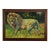 1970s Framed Impressionist Lion in the Wild Painting by Noparat Livisddhi For Sale
