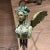 Mid-Century Modern Greek Sphinx Verdigris Sculpture Female Bronze and Forged Steel For Sale - Image 3 of 11