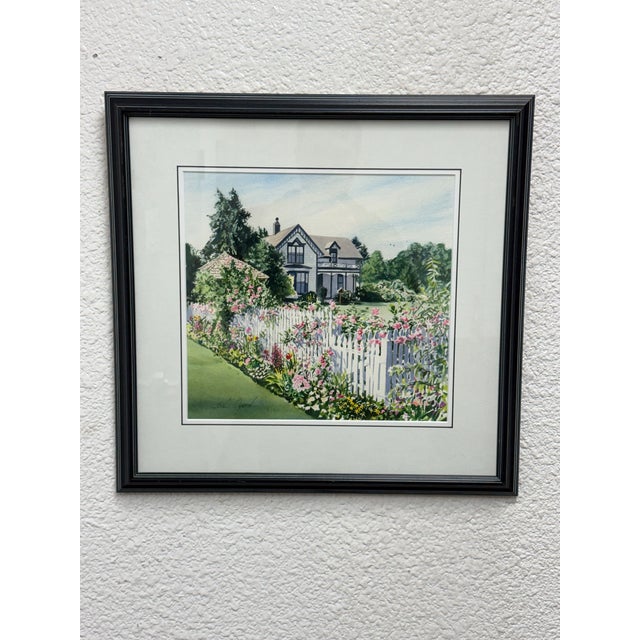 Joel Ogard Espey House Framed Watercolor, Circa 1994 For Sale In San Francisco - Image 6 of 11