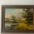 Oil on board by European artist framed signed depicting bucolic landscape