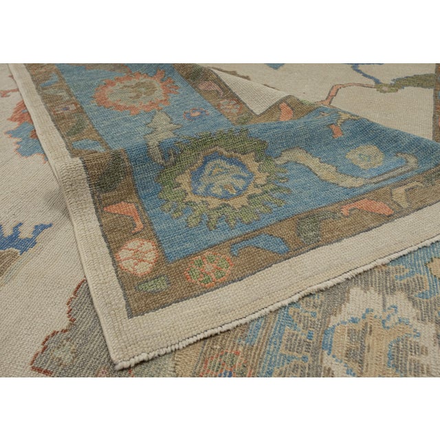 Turkish Oushak Rug 9'6" x 12'2" For Sale In Houston - Image 6 of 7