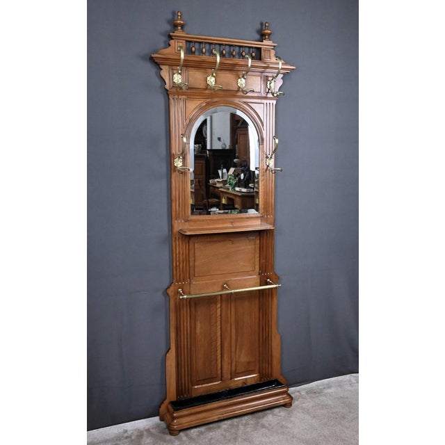 Oak Coat Rack, 1900s For Sale - Image 9 of 16