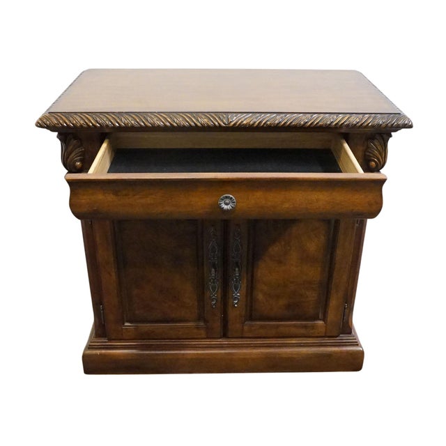 Wood Ashley Furniture Casa Mollino Pecan Rustic European 36" Three Drawer Cabinet Nightstand B543-93 For Sale - Image 7 of 14