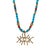 Guardian Evil Eye Pendant Turquoise Stone Beaded Necklace For Sale - Image 11 of 11
