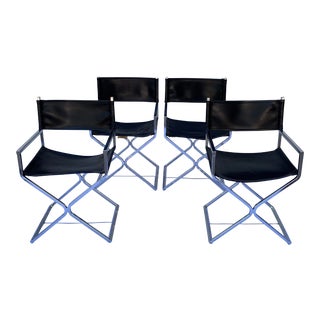 1960s Vintage Robert Kjer Jakobsen for Virtue Director's Chairs - Set of 4 For Sale