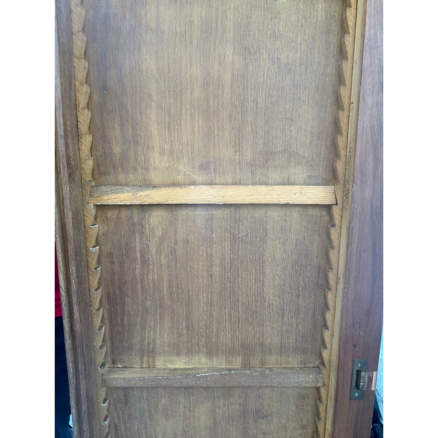 Wood 19th Century French Louis XV Walnut Wood Armoire Mirror Three Antique For Sale - Image 7 of 17