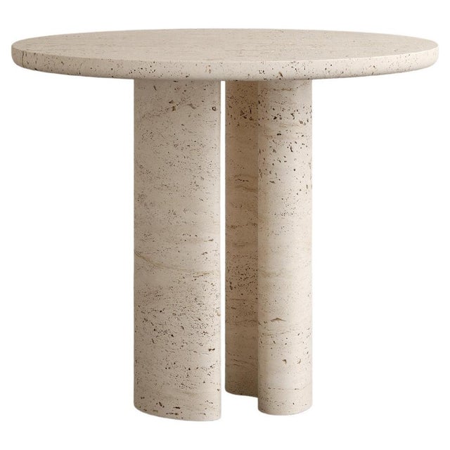 Stone Roman Dining Table I in Navona Travertine by Paloma Editions For Sale - Image 7 of 7