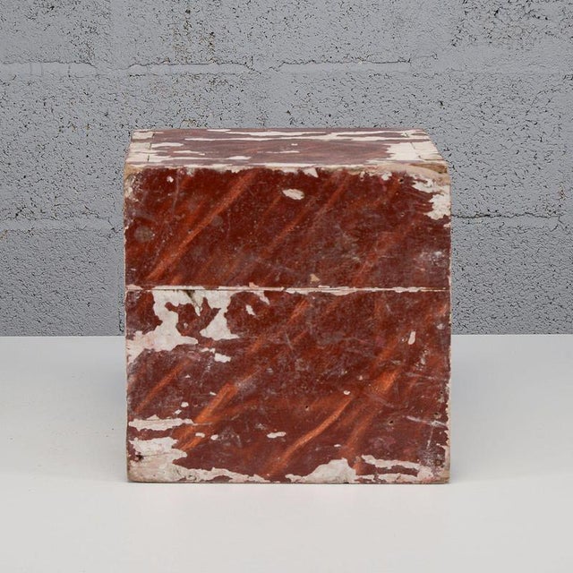 Brown Vintage Base in Lacquered Wood For Sale - Image 8 of 8