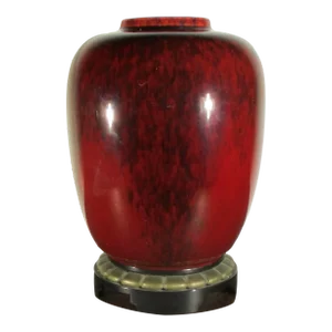 Art Deco Sevres Porcelain Flambe Vase on Bronze Mounts
