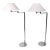 Pair of Walter Von Nessen Flex Arm Bauhaus Design Floor Lamps C. 1970's For Sale
