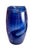 Large Blue Oval Glass Modern Contemporary Vase For Sale - Image 4 of 5
