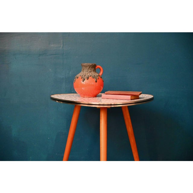 1950s Vintage Formica Tripod Cocktail Table with Compass Legs, 1960s For Sale - Image 5 of 11