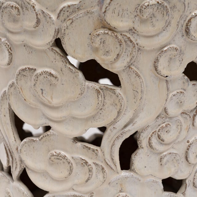 Early 20th Century Chinese Milky White Cloud Garden Stool For Sale - Image 4 of 5
