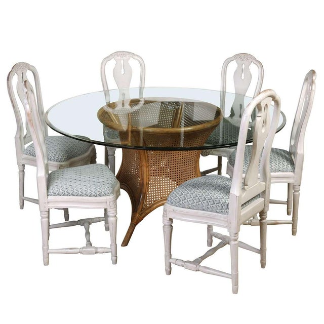 A Set of Six Gustavian Dining Chairs For Sale - Image 4 of 5