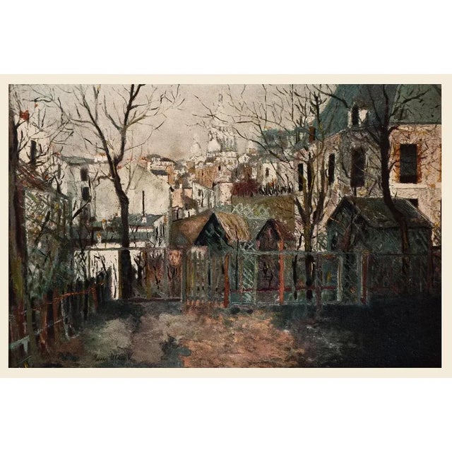 Paper 1950s After Maurice Utrillo "Renoir's Garden", First Edition Period Cottage Print For Sale - Image 7 of 8