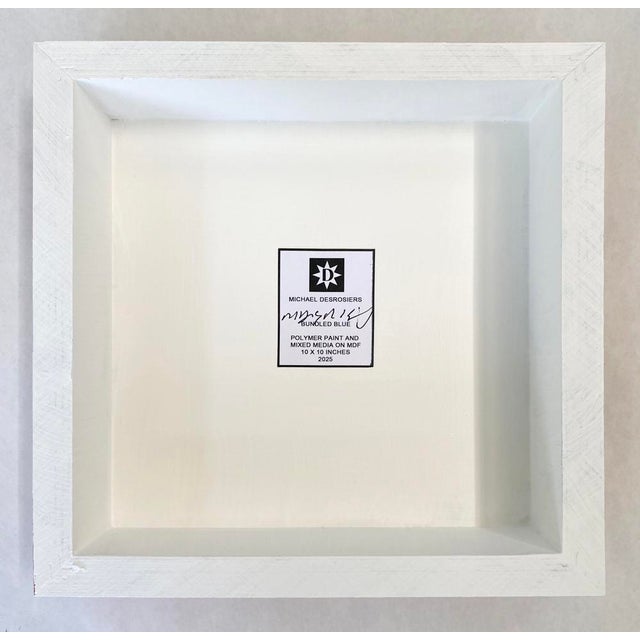 "Bundled Blue" by Michael DesRosiers Abstract Mixed Media on a MDF Panel (2025) For Sale - Image 4 of 4