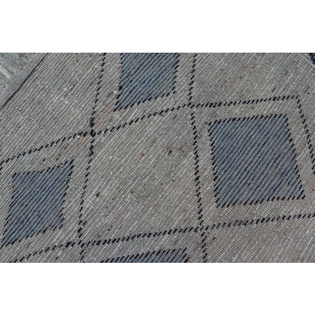 Modern Design Tribal Rug by Keivan Woven Arts With Diamond Pattern For Sale - Image 12 of 12
