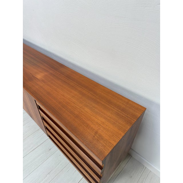 Large Vintage Minimalistic Walnut Sideboard, 1960s For Sale - Image 10 of 15