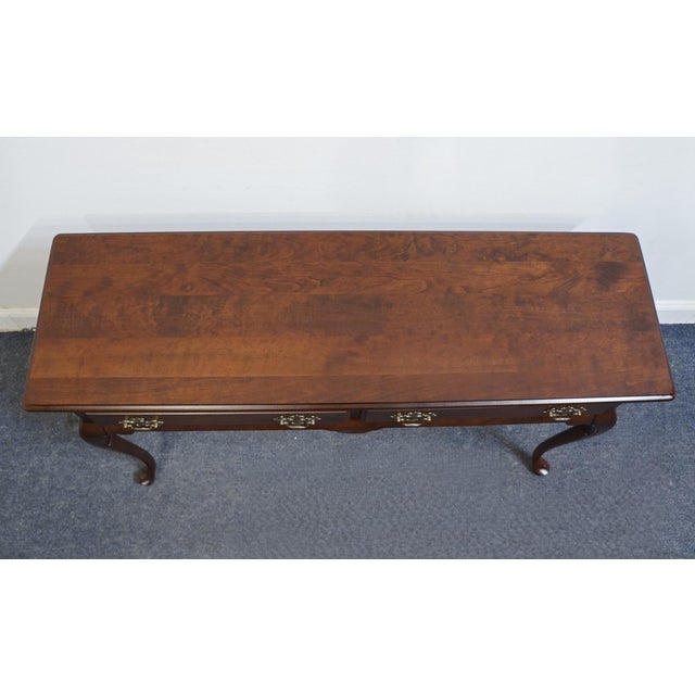 Hammary Furniture Solid Cherry Traditional Queen Anne 52" Accent Sofa Table For Sale - Image 9 of 13