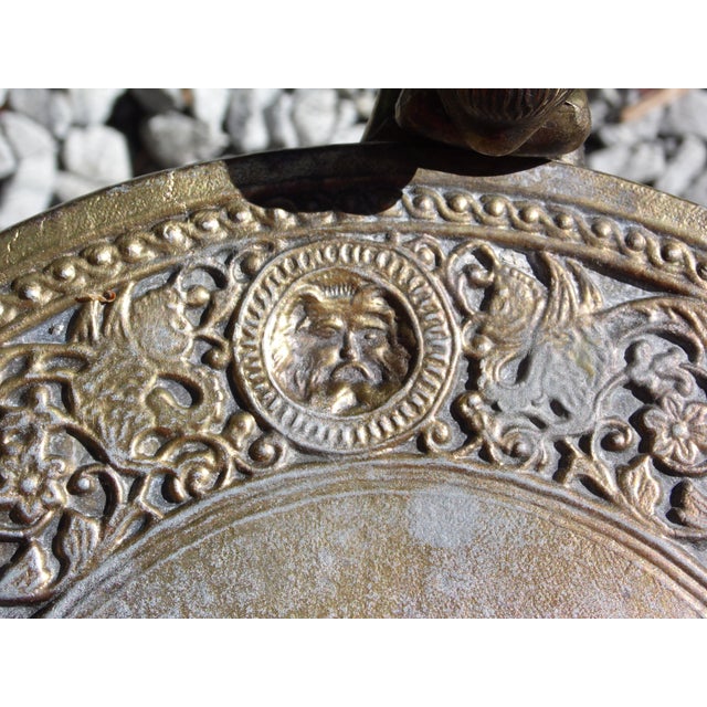 Vintage Gold Gilt Metal Stand Tiered Tripod Gueridon Table For Sale - Image 9 of 11