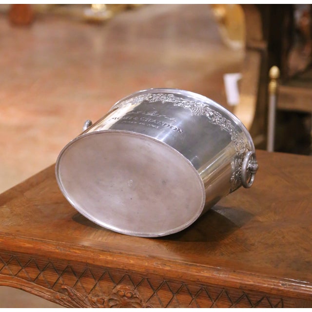 Early 20th Century French Moët & Chandon Pewter Two-Bottle Champagne Cooler For Sale - Image 11 of 12