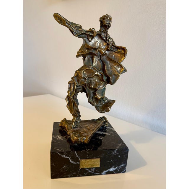 Salvador Dalí­, Large Original Surrealist Bronze Marble Sculpture Alma Del Quijote Salvador Dali For Sale - Image 11 of 18